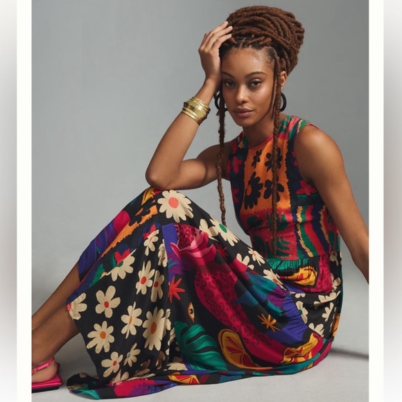 FARM Rio Multicolor Floral Midi Dress - Picture 4 of 10